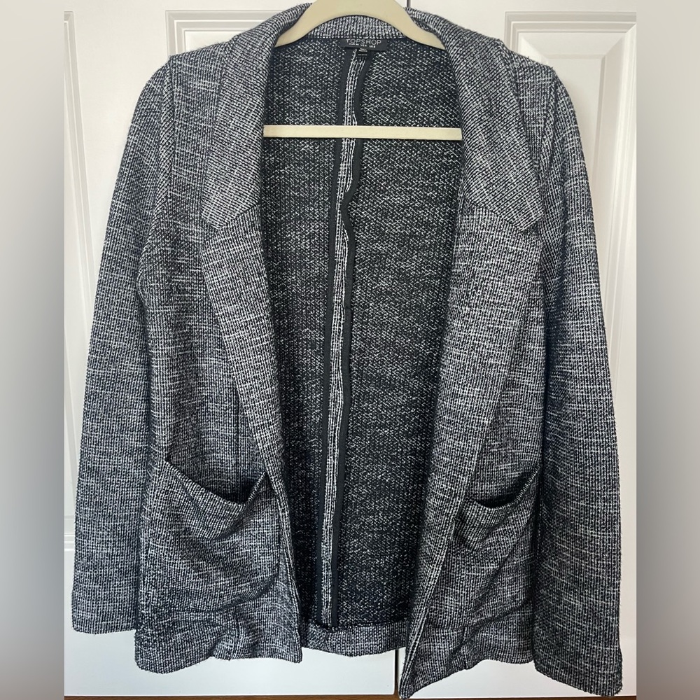 Topshop black and white knit blazer - Picture 2 of 5